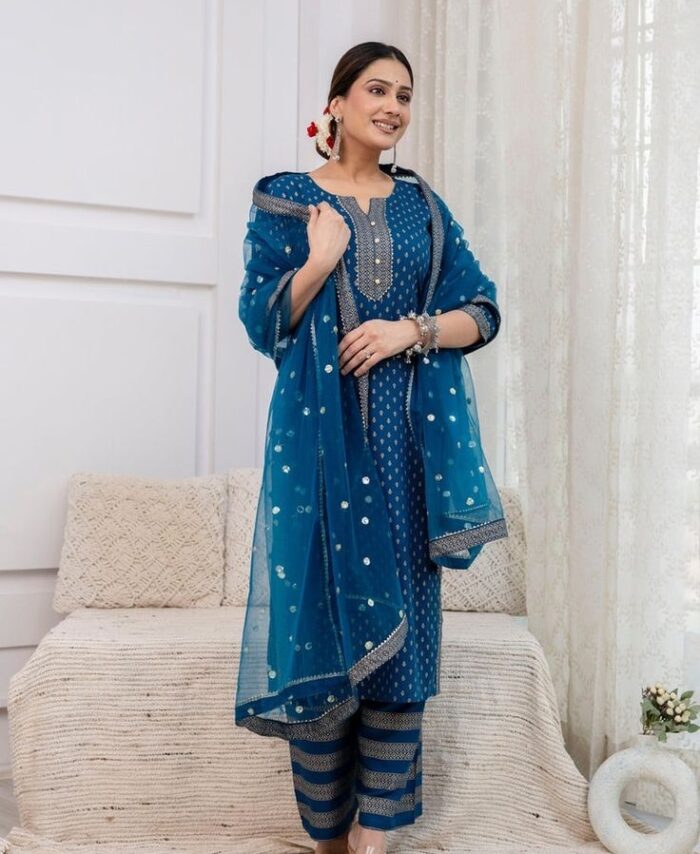 Blue Top and Duppatta set