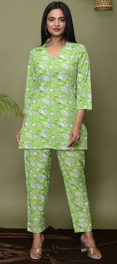 Co-Ord sets- Green floral printed