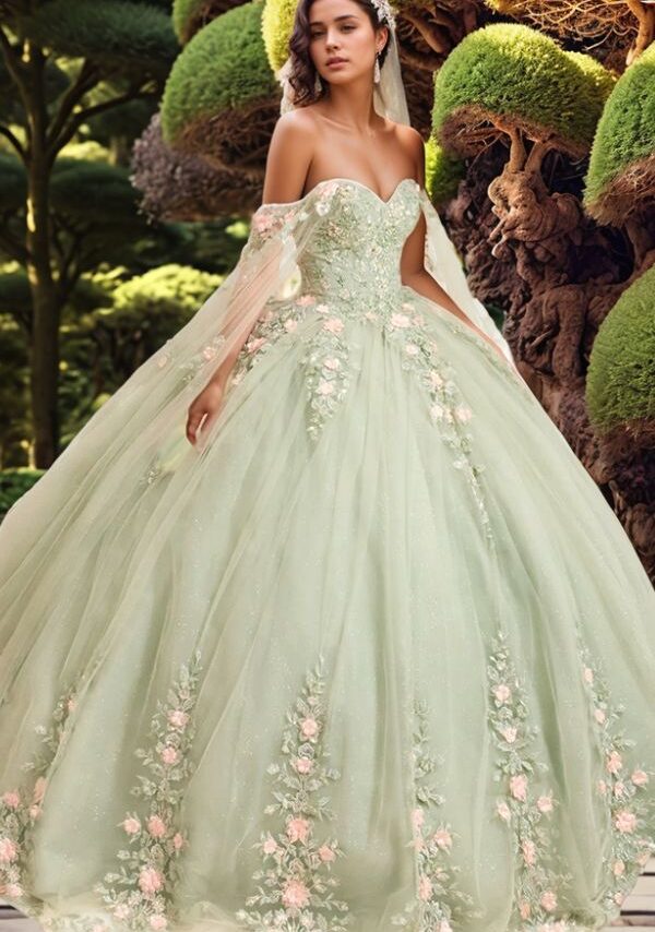 Gowns- White and Green