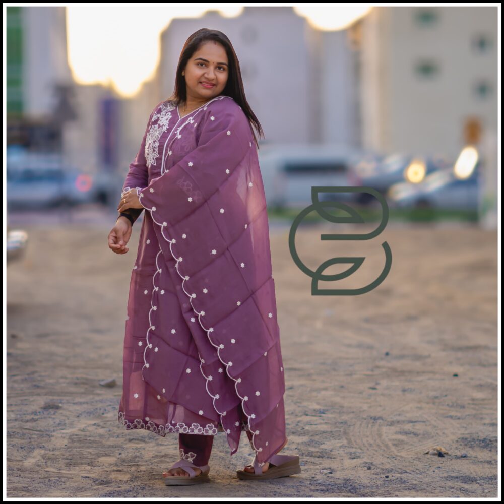 ANARKALI SALWAR SET WITH BEAUTIFUL THREAD WORK - Image 6